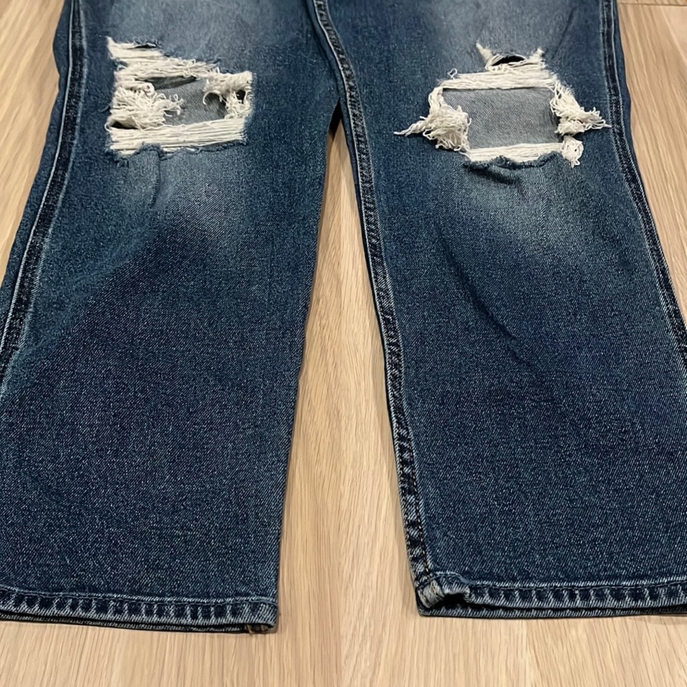 Dark Blue Jeans with two rips